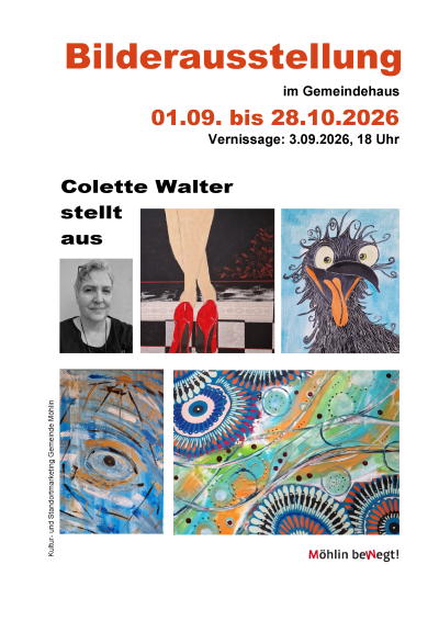 Bilderausstellung im Gemeindehaus: Colette Walter Bilderausstellung im Gemeindehaus: Colette Walter