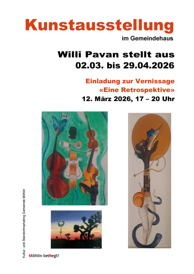 Bilderausstellung im Gemeindehaus: Willi Pavan stellt aus Bilderausstellung im Gemeindehaus: Willi Pavan stellt aus