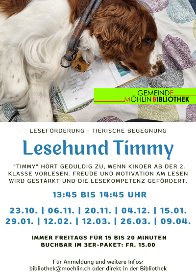 Lesehund Timmy kommt! Lesehund Timmy kommt!