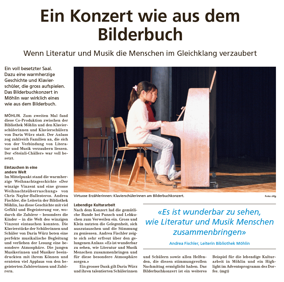 Bericht Bilderbuchkonzert