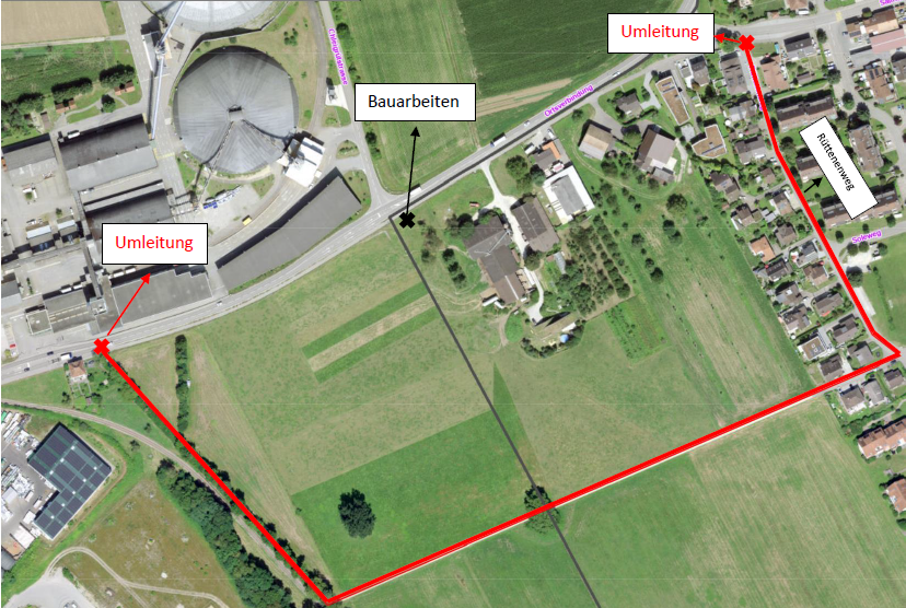 Sperrung des Radweg